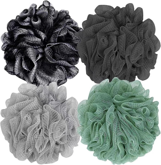 Loofah Bath Sponge Shower Loofa Bath Puff Body Scrubber Exfoliating Soft Premium 4 Pack