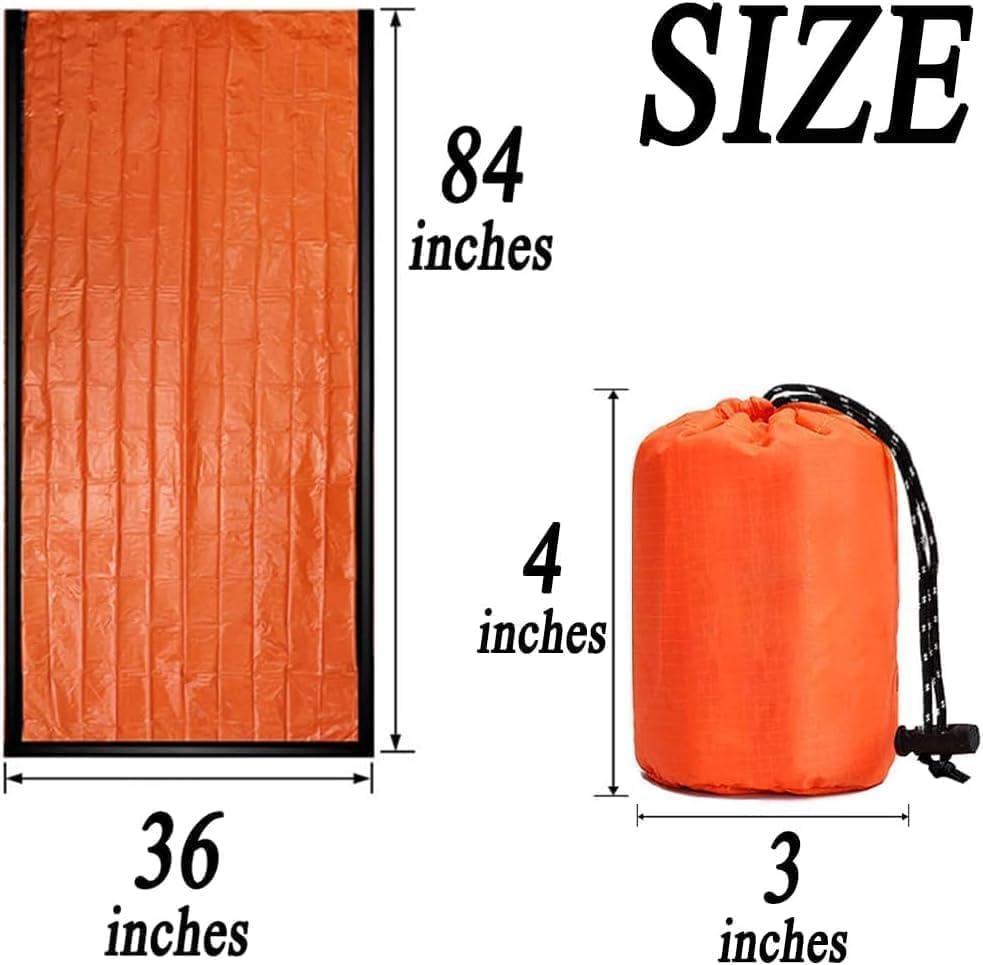 Sierra Madre Emergency Sleeping Bag, 84"X36" Waterproof Sierramadre Emergency Sleeping Bags for Survival, Pocket Size Survival Blanket, Thermal Bivy Sack for Outdoor Camping, Hiking Kemu |Fashion Home Kitchen Beauty
