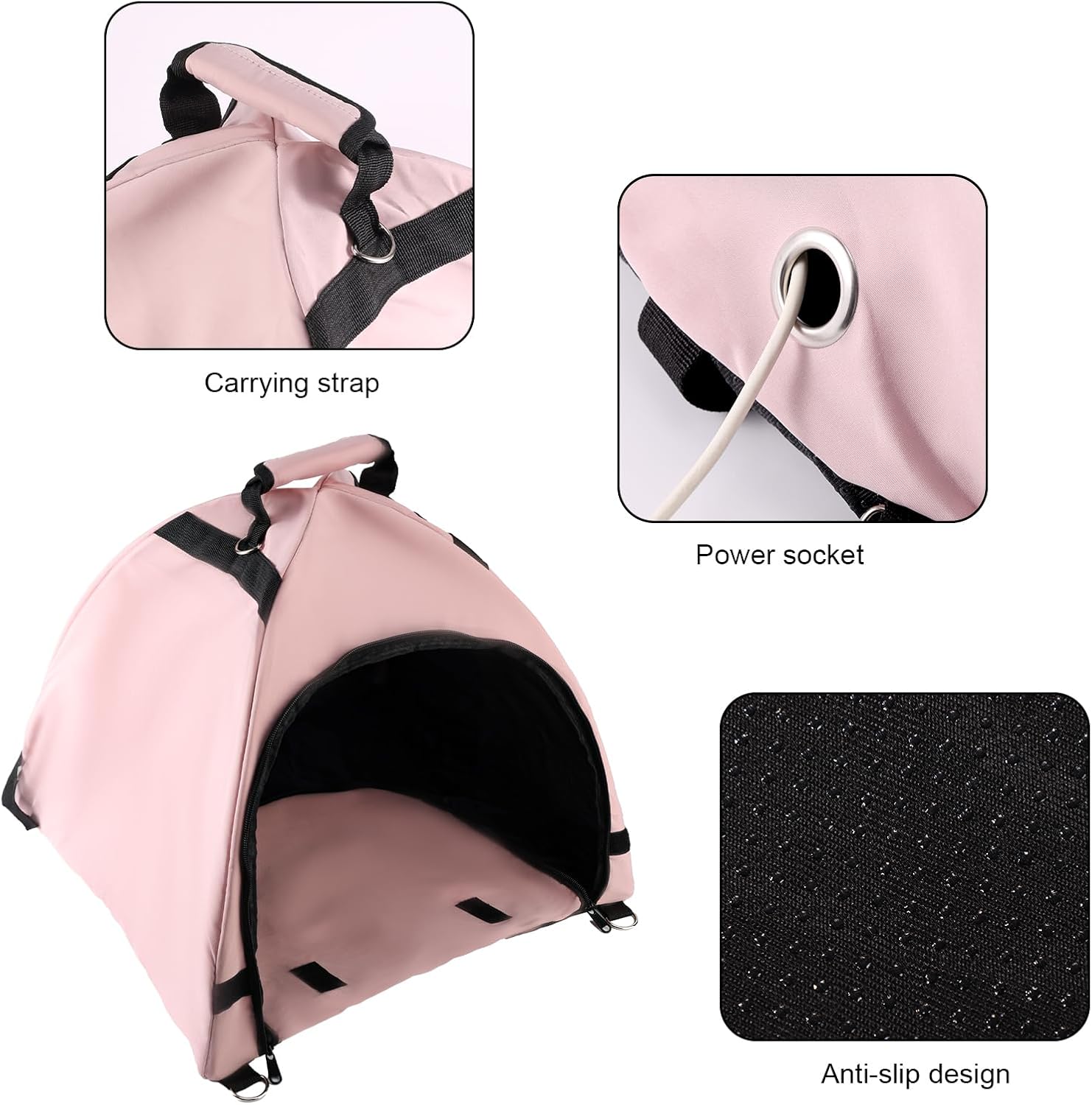 Laptop Tent, Sun Shade Waterproof Fabric Protective Hood for Computer Working Outside Accessories Part Glare Shield & Heat Reflective Awning Convertible Tote Outdoor (Pink) As Shown in the Picture - Kemu |Fashion Home Kitchen Beauty