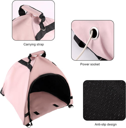 Laptop Tent, Sun Shade Waterproof Fabric Protective Hood for Computer Working Outside Accessories Part Glare Shield & Heat Reflective Awning Convertible Tote Outdoor (Pink) As Shown in the Picture - Kemu |Fashion Home Kitchen Beauty