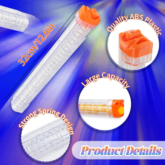 4Pcs Replacement Reload Clip 12-Round Refill Magazine Compatible for Nerf Rival Apollo XV-700 Zeue XV-1200 (Clear) 4pcs Clear