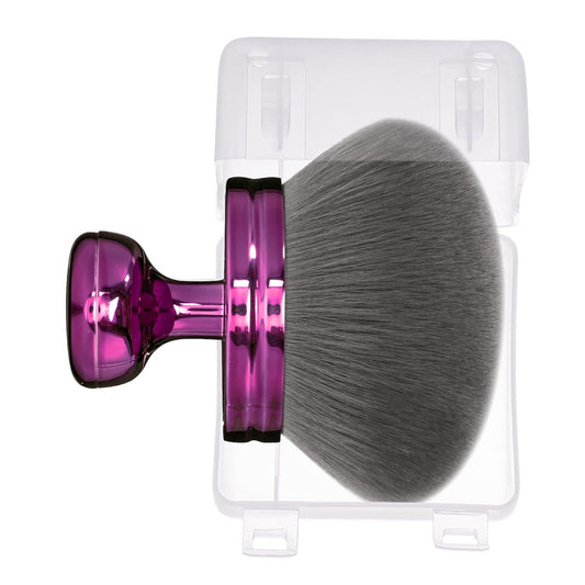 Blend & Blur Extra Large Body Makeup Brush or Sel Tanner,Leg Makeup & Bronzer Sel Tan Back Applicator, 76mm Wide Round Head Kabuki Brush or Application with Protective Case (Purple)