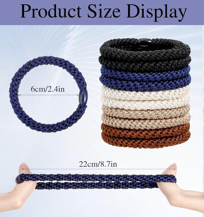 Mens Hair Ties, 10 Pack Hair Ties for Men Guys with Smooth Beads (Multicolor) Kemu |Fashion Home Kitchen Beauty