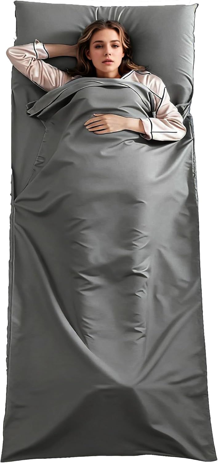 Sleeping Bag Liner Adult Sleep Sack Lightweight Portable Travel Sheets for Hotel Double Sleeping Bag Liners for Camping Backpacking Hotels Kemu |Fashion Home Kitchen Beauty