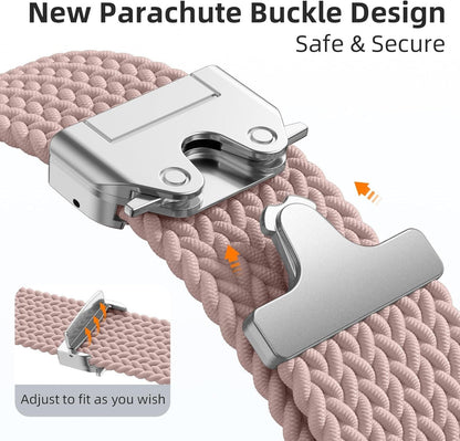 18mm 20mm 22mm Braided Band Compatible with Garmin Vivoactive 5/Vivoactive 6/4/3 Watch Bands, Parachute Buckle Nylon Elastic Sport Strap for Garmin Venu 3 2/3S 2S/Forerunner 165/55/245 Women Men Kemu |Fashion Home Kitchen Beauty