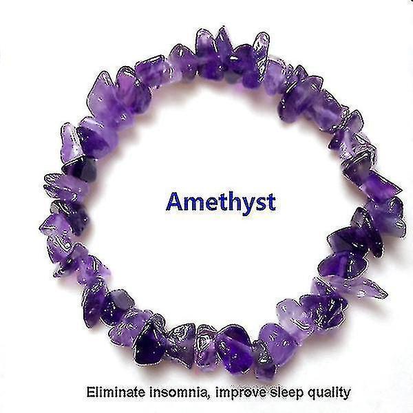 20+ Colors Natural Crystal Chakra Bracelet Natural Gem Chip Jewelry Bracelet Amethyst Black Onyx Ruby Yellow Crystal Clear Crystal Aquamarine Green Kemu |Fashion Home Kitchen Beauty