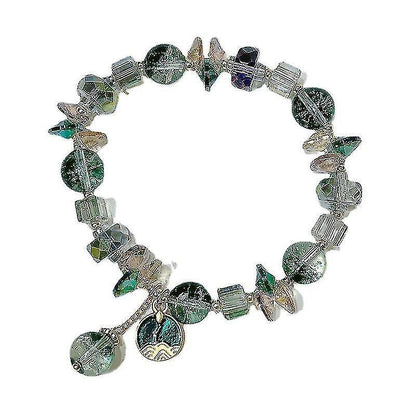 Chinese Ancient Style Promises Like A Mountain Heavy Friendship Chain Forest Small Fresh Green Crystal Bracelet Girl Gift Girlfriend Jewelry Jewelry Kemu |Fashion Home Kitchen Beauty