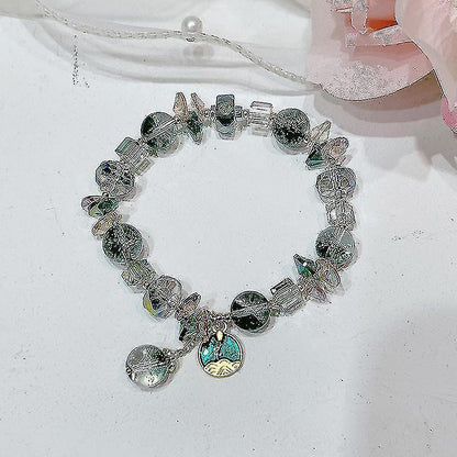 Chinese Ancient Style Promises Like A Mountain Heavy Friendship Chain Forest Small Fresh Green Crystal Bracelet Girl Gift Girlfriend Jewelry Jewelry Kemu |Fashion Home Kitchen Beauty