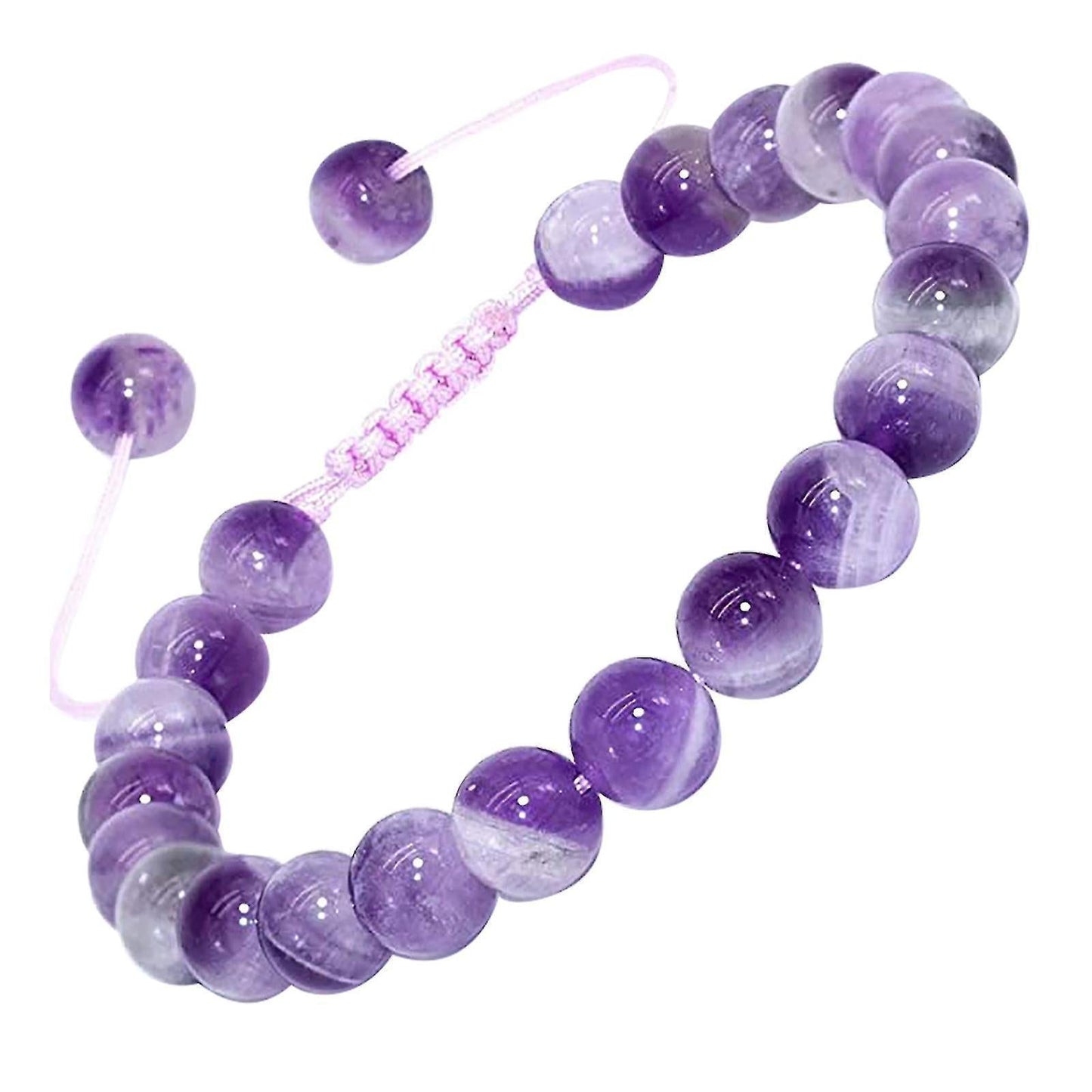 Round 0.315 Inch (0.31 Inch) Macrame Natural Gemstone Bracelet Healing Crystal Quartz Beads Chakra Bracelet Kemu |Fashion Home Kitchen Beauty