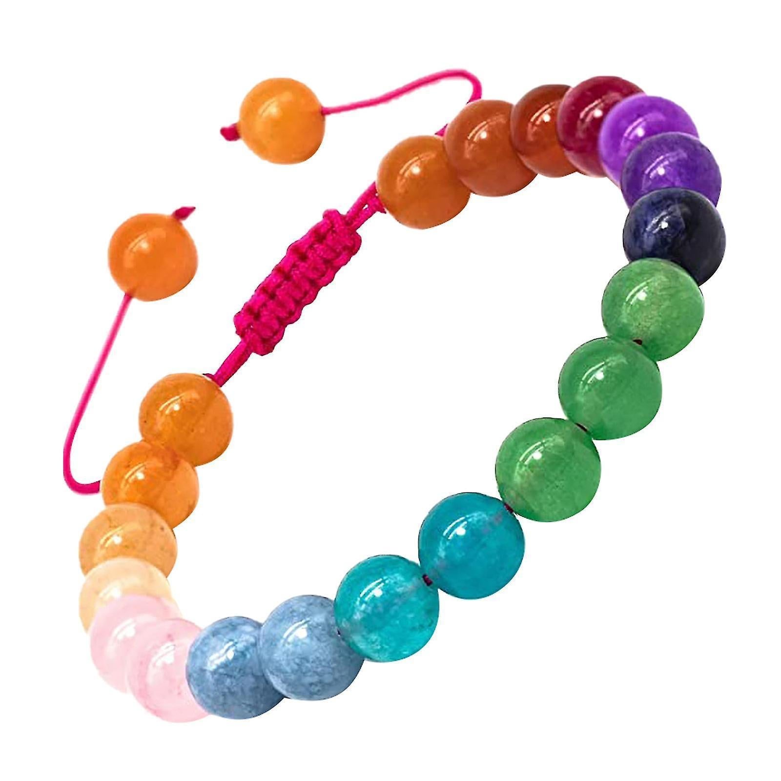 Round 0.315 Inch (0.31 Inch) Macrame Natural Gemstone Bracelet Healing Crystal Quartz Beads Chakra Bracelet Kemu |Fashion Home Kitchen Beauty