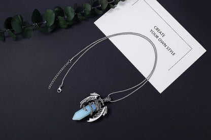 Dragon Necklace For Men Women Crystal Necklace Cool Mens Necklaces Dragon Jewelry Natural Gemstone Necklace Kemu |Fashion Home Kitchen Beauty