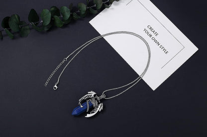 Dragon Necklace For Men Women Crystal Necklace Cool Mens Necklaces Dragon Jewelry Natural Gemstone Necklace Kemu |Fashion Home Kitchen Beauty
