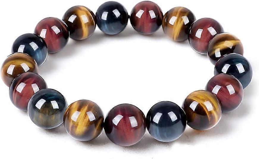 Enjoy Risingsun Tiger Eye Bracelet,Relax Anxiety Crystal Beaded Triple Protection Jewelry Bead Stone Chakra Gemstones Bracelets for women men Kemu |Fashion Home Kitchen Beauty