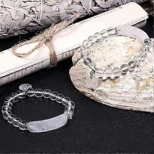 Healing Stone Bracelet 8mm Beads Chakra Crystal Energy Heart Charm Bracelet Handmade Jewelry for Women Kemu |Fashion Home Kitchen Beauty