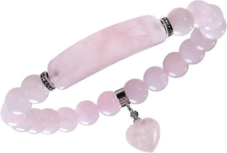 Healing Stone Bracelet 8mm Beads Chakra Crystal Energy Heart Charm Bracelet Handmade Jewelry for Women Kemu |Fashion Home Kitchen Beauty