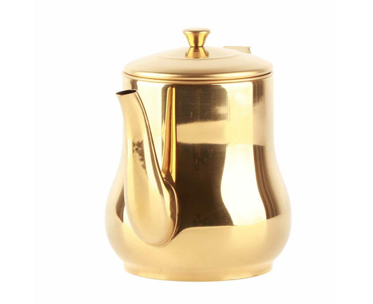 Stainless Steel Tea Pot with Filter, Rust-Proof, Durable Oil Strainer Pot for Hotels & Homes, 500ml, Gold Kemu |Fashion Home Kitchen Beauty