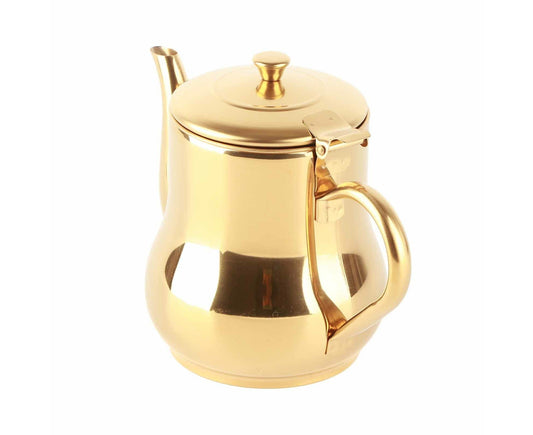 Stainless Steel Tea Pot with Filter, Rust-Proof, Durable Oil Strainer Pot for Hotels & Homes, 500ml, Gold Kemu |Fashion Home Kitchen Beauty