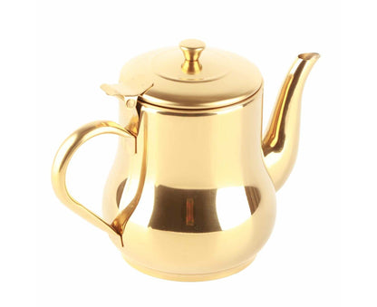 Stainless Steel Tea Pot with Filter, Rust-Proof, Durable Oil Strainer Pot for Hotels & Homes, 500ml, Gold Kemu |Fashion Home Kitchen Beauty