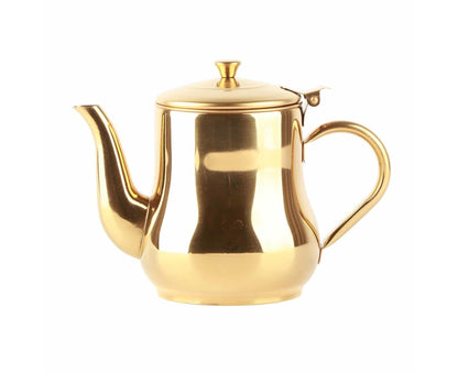 Stainless Steel Tea Pot with Filter, Rust-Proof, Durable Oil Strainer Pot for Hotels & Homes, 500ml, Gold Kemu |Fashion Home Kitchen Beauty