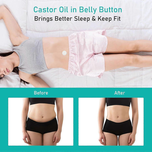 20Pack Disposable Organic Castor Oil Pack Wrap for Belly Button - Clean and secure Alternat Kemu |Fashion Home Kitchen Beauty
