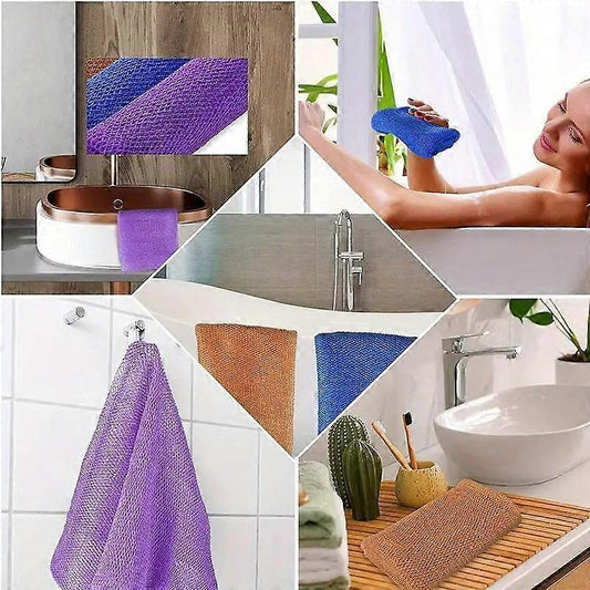 African Long Net Bath Sponge, Exfoliating Wash Cloth