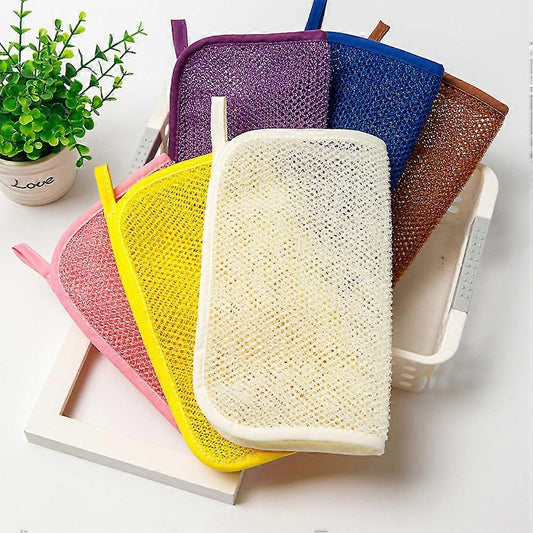 2pcs African Exfoliating Bath Net Sponge, Shower Back Scrubber