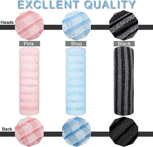 3pcs Exfoliating Washcloth Body Scrubber, African Net Sponge Kemu |Fashion Home Kitchen Beauty