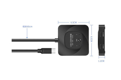 2 Computers USB-C Bidirectional Switcher Support HDR 10Gbps Data Transmission