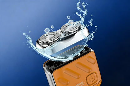 Mini Portable Electric Shaver for Men Wet Dry Waterproof Rechargeable Long Battery Life - Black