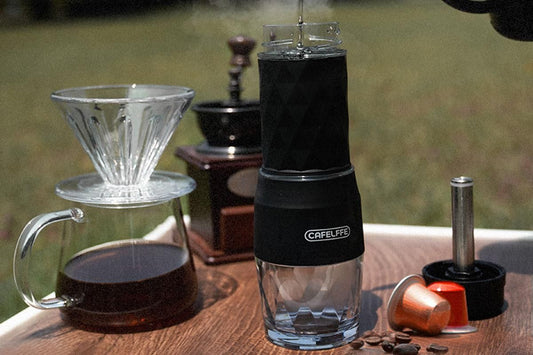 Portable Manual Espresso Maker 3 in 1 - Hand Pump Travel Coffee Machine for Camping & Hiking, Black - Kemu |Fashion Home Kitchen Beauty