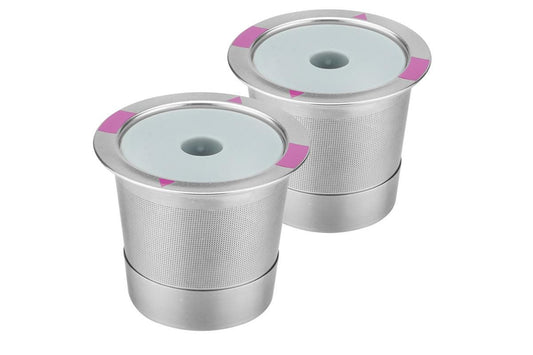Reusable K Cup Coffee Pods for Keurig 1.0 & 2.0 - 2 Pack Refillable Stainless Steel Filters - Kemu |Fashion Home Kitchen Beauty