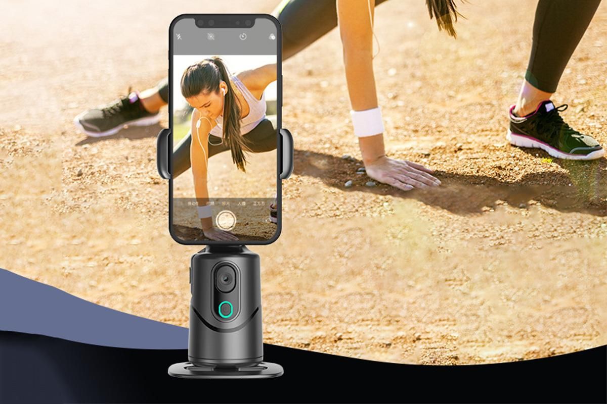 Auto Face Tracking Tripod 360° Rotating Auto Tracking Phone Stand with Remote Gesture Control for TikTok Kemu |Fashion Home Kitchen Beauty
