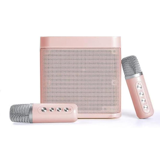 Portable Karaoke Machine with 2 Wireless Microphones Portable Bluetooth Speaker for Family Party Singing Pink Kemu |Fashion Home Kitchen Beauty