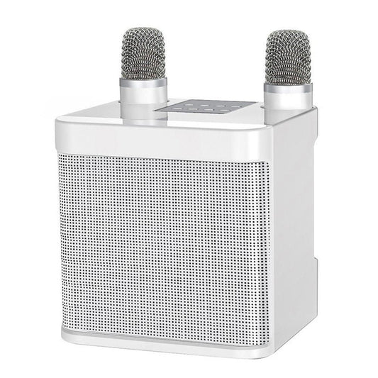 Portable Karaoke Machine with 2 Wireless Microphones Portable Bluetooth Speaker for Family Party Singing White Kemu |Fashion Home Kitchen Beauty