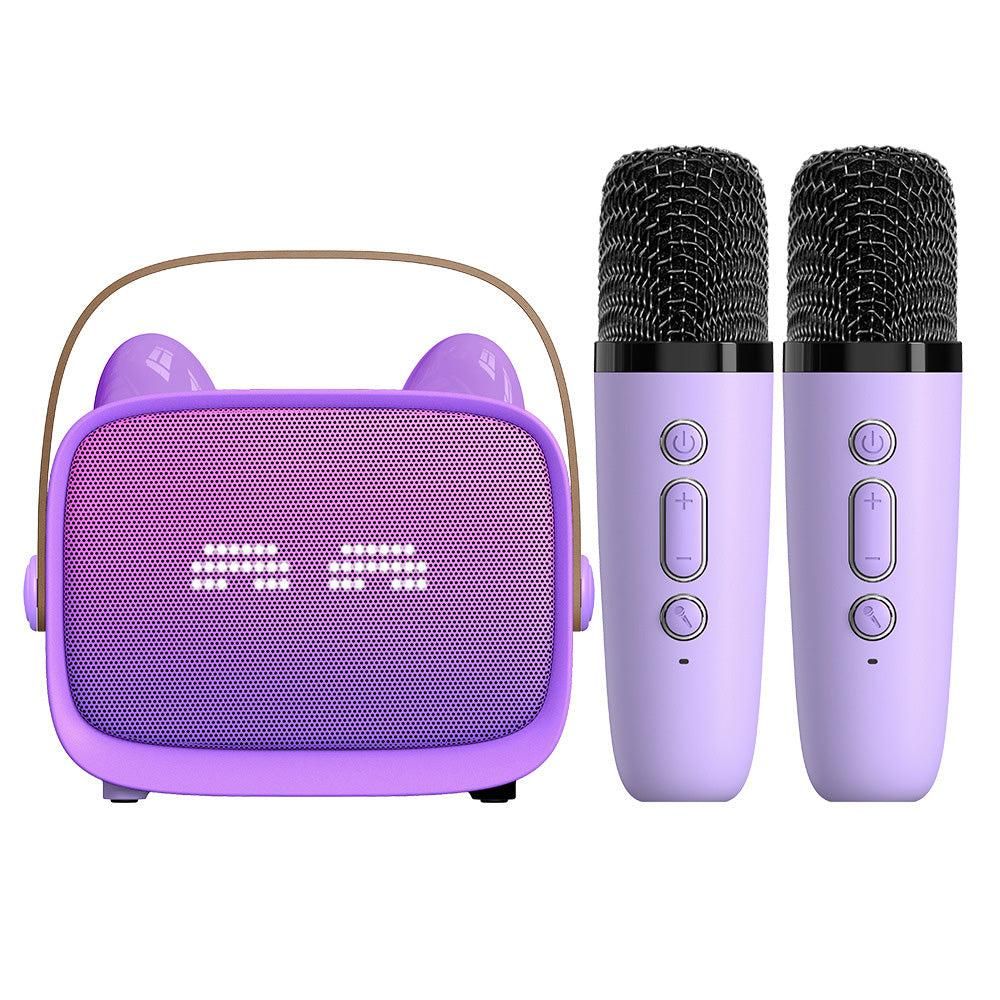 Mini Karaoke Machine - Portable MP3 Player with 2 Wireless Mics Toys & Gifts Purple Kemu |Fashion Home Kitchen Beauty