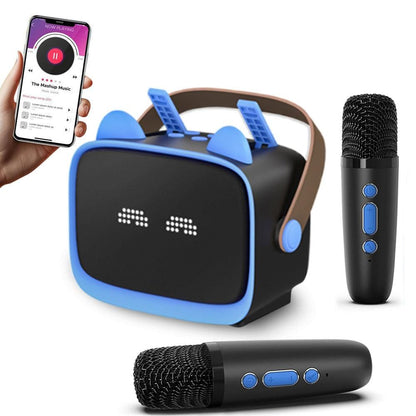 Mini Karaoke Machine - Portable MP3 Player with 2 Wireless Mics Toys & Gifts Pink Kemu |Fashion Home Kitchen Beauty