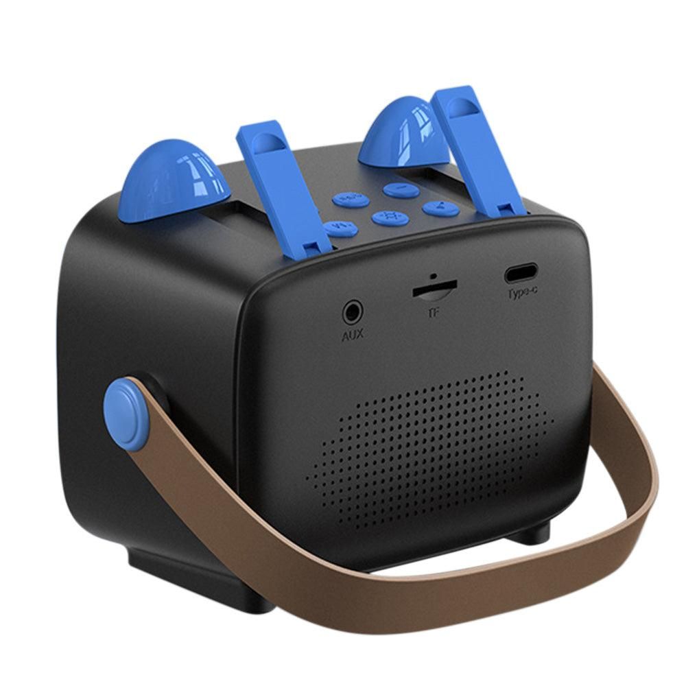 Mini Karaoke Machine - Portable MP3 Player with 2 Wireless Mics Toys & Gifts Blue Kemu |Fashion Home Kitchen Beauty