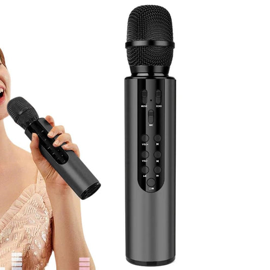 Multifunctional Wireless Bluetooth Karaoke Microphone Black Kemu |Fashion Home Kitchen Beauty