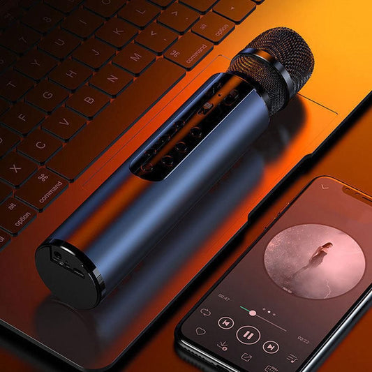 Multifunctional Wireless Bluetooth Karaoke Microphone Black Kemu |Fashion Home Kitchen Beauty
