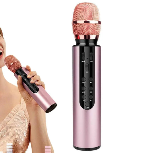 Multifunctional Wireless Bluetooth Karaoke Microphone Pink Kemu |Fashion Home Kitchen Beauty