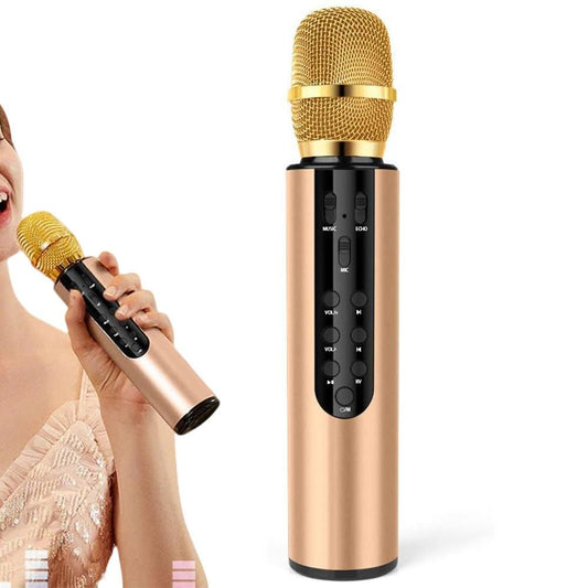 Multifunctional Wireless Bluetooth Karaoke Microphone Gold Kemu |Fashion Home Kitchen Beauty