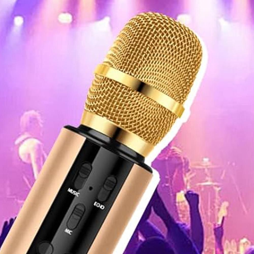Multifunctional Wireless Bluetooth Karaoke Microphone Gold Kemu |Fashion Home Kitchen Beauty