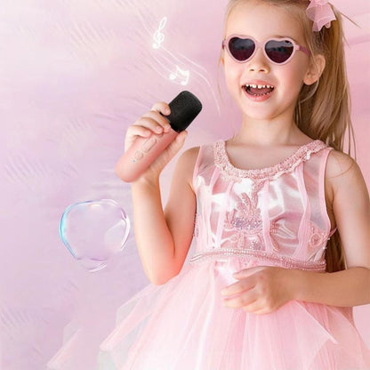 Mini Karaoke Machine with 2 Wireless Microphones Portable Bluetooth Speaker Singing Machine Pink Kemu |Fashion Home Kitchen Beauty