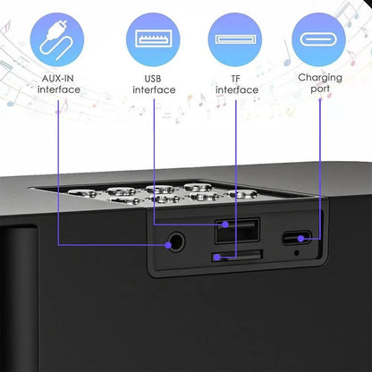 Portable Bluetooth 5.3 Speaker with 2 Wireless Microphones Home Karaoke Speaker Machine Black Kemu |Fashion Home Kitchen Beauty