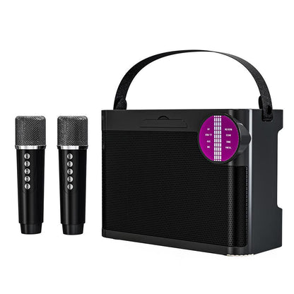 Portable Bluetooth 5.3 Speaker with 2 Wireless Microphones Home Karaoke Speaker Machine White Kemu |Fashion Home Kitchen Beauty