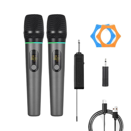 Dual Wireless Rechargeable Microphone Set with Display for Karaoke Weddings DJs Speech & Classroom Use Kemu |Fashion Home Kitchen Beauty