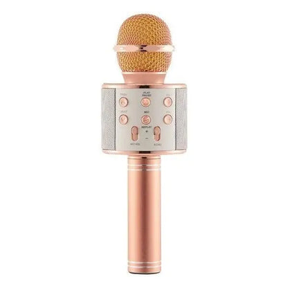 Handheld Wireless Bluetooth Microphone with Speaker for IOS Android Phone Computer 1800mAh Battery Gold Kemu |Fashion Home Kitchen Beauty