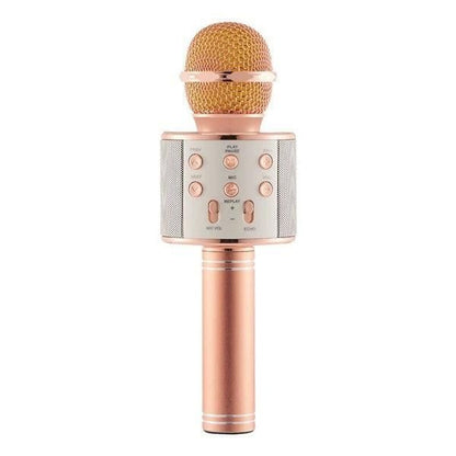 Handheld Wireless Bluetooth Microphone with Speaker for IOS Android Phone Computer 1800mAh Battery Rose Gold Kemu |Fashion Home Kitchen Beauty