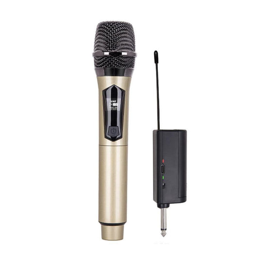 Plug and Play Wireless Microphone Rechargeable Karaoke Mic for Singing Speeches Events Gold Kemu |Fashion Home Kitchen Beauty