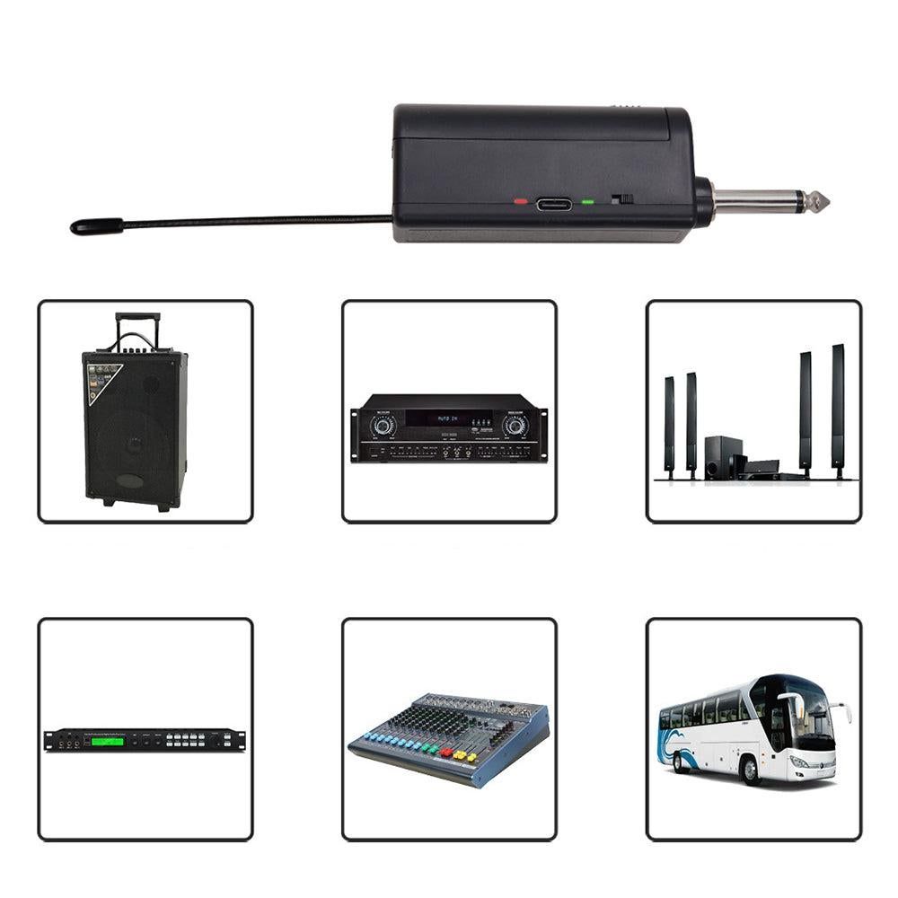 Plug and Play Wireless Microphone Rechargeable Karaoke Mic for Singing Speeches Events Gold Kemu |Fashion Home Kitchen Beauty